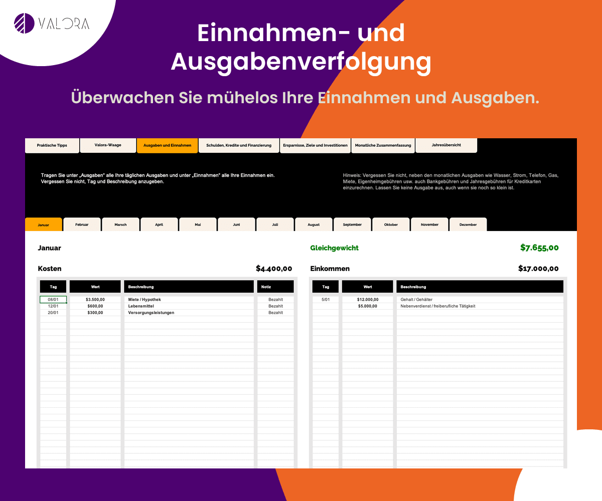 Income & Expense Tracking